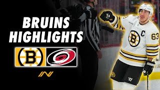 Bruins Highlights Best of Bostons Battle With Carolina Brad Marchand Reaches Milestone [upl. by Nodarse289]