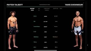 Payton Talbott vs Yanis Ghemmouri Prediction ufc303 paytontalbott yanisghemmouri [upl. by Jezebel]