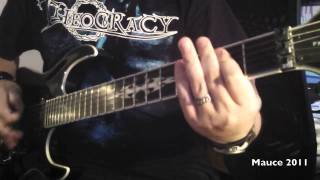 Theocracy  Nailed As The World Bleeds  Guitar cover [upl. by Tingey]