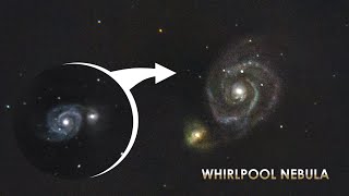 Smartphone vs DSLR Whirlpool Galaxy through Nexstar 130 SLT at home [upl. by Ayyn321]