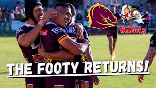 The Footy is BACK for 2023  Brisbane Broncos vs Wynnum Manly Seagulls Trial Match Review [upl. by Ordway109]