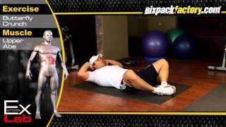 Butterfly Crunch  Best Ab Exercises [upl. by Vaientina207]