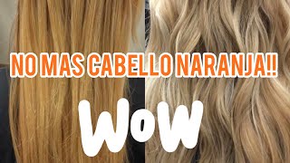 Como ELIMINAR tonos NARANJAS del cabello sin tinte ni peroxido  como hacer SHAMPOO Matiz AZUL 💙 [upl. by Kindig]