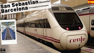 From San Sebastian  Donostia to Barcelona in Spain on a ALVIA train by Renfe [upl. by Stevens]