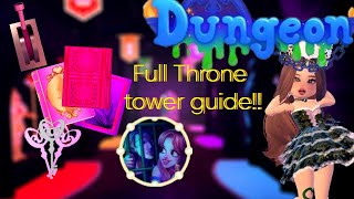 How to complete throne tower quest  FULL GUIDE  EASY rh roblox royalehighroblox royalehigh [upl. by Zetroc650]