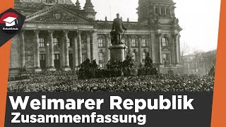 Warum ist die Weimarer Republik gescheitert  Gründe für das Scheitern  Versailler Vertrag  1923 [upl. by Eichman]