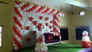 Joyfun balloon decoration  new balloon decoration ideas birthday decorationsagai stage decoration [upl. by Jeni]