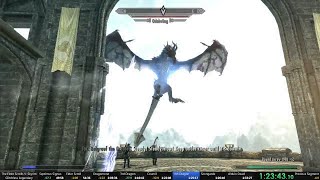 Skyrim legendary difficulty glitchless 13126 speedrun [upl. by Riaj]