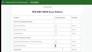 TCS NQT 2025 [upl. by Devad]