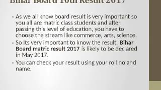 Bihar Board 10th Result 2017 BSEB Matric Result 2017 biharboardbihnicin [upl. by Hackett]