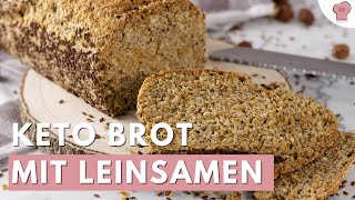 Nur 1 g KH pro Scheibe 😍 Kerniges Leinsamenbrot mit Haselnüssen ohne Mehl  Keto Rezept [upl. by Jacobo]