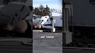 Idiot Tries To Beat Rail Road Crossing [upl. by Llemaj591]