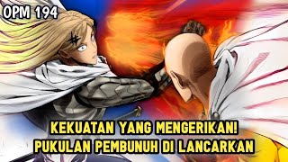 EPIC FIGHT PUKULAN MENGERIKAN SAITAMA MEMBUAT FLASHY FLASH TAK BERDAYA  MANGA OPM 194 [upl. by Ahsatin448]