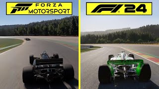 F1 24 vs Forza Motorsport 2023 Early Graphics Comparison  Circuit de SpaFrancorchamps  RTX 4080 [upl. by Candie]