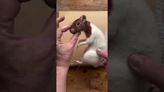 Amazing Creative Hand made squirrel needle art handmade doll artist [upl. by Ahsikyt]