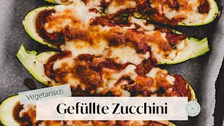 Gefüllte Zucchini Vegetarisch  Aline Made [upl. by Fulmer]