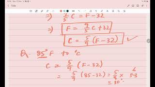 Temperature conversion Degree centigrade Celsius to degree Fahrenheit and vice versa [upl. by Ennaisoj370]