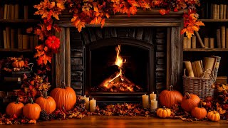 Cozy Autumn Fireplace 12 Hrs 🔥 Crackling Fire Atmosphere with Burning Logs No Music [upl. by Hebel798]