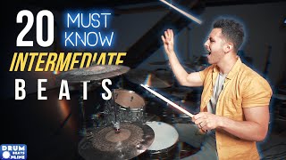 20 MUST KNOW Drum Beats For Intermediate Drummers  Drum Beats Online [upl. by Adnaram581]