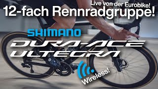 Shimano Dura Ace R9200 amp Ultegra R8100 Di2 Wireless 12fach Schaltgruppe 2022  Eurobike2021 [upl. by Gittel]