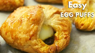 Easy Egg Puffs  Quick Tea Time Snacks [upl. by Loesceke]