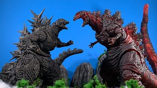 GODZILLA MINUS ONE vs SHIN GODZILLA an epic battle stop motion [upl. by Konstanze]