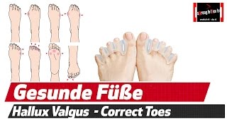 Hallux Valgus  Plattfüße usw  Gesunde Füße dank Correct Toes [upl. by Adnawahs]