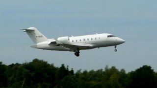 Bombardier Challenger 605 ► Landing  Taxi  Takeoff ✈ Groningen Airport Eelde [upl. by Miah224]