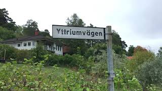 Yttrium Road in Ytterby Sweden elements chemistry geology metal sweden periodictable [upl. by Uile]