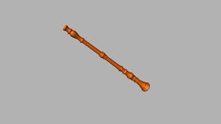 CT rendering of Baroque oboe by Stanesby [upl. by Milas942]