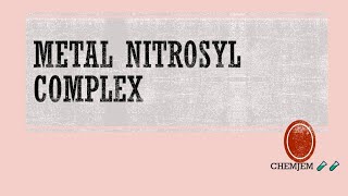 Metal Nitrosyl  Inorganic chemistry  MSc chemistry 2nd sem [upl. by Welford764]