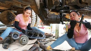 Mechanical GirlRepair and Restore Complete Truck Rear Axle Driver Shaft Gear  Duyên [upl. by Niliak]