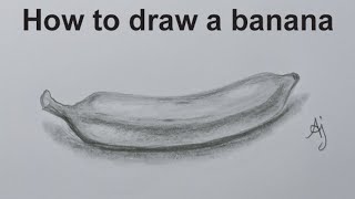 How to draw a banana step by step  banana drawing Aki Juki Drawing Academy [upl. by Dur36]