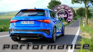 Audi RS3 performance 407hp  0284 kmh acceleration🏁 by Automann in 4K [upl. by Icram]