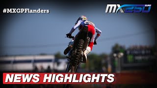 News Highlights  EMX250  MXGP of Flanders 2022 MXGP Motocross [upl. by Yroggerg936]