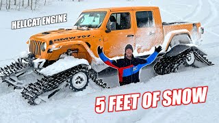 HELLCAT Swapped Jeep on GIANT Tracks is UNSTOPPABLE amp HeavyDSparks Broke My SnowRail [upl. by Quincey420]