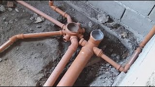 Instalación de cloaca en una vivienda aguas grises y negras [upl. by Sweet434]