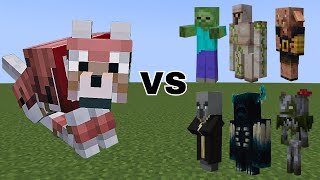 Armored Wolf vs All Mobs  Minecraft Mob Battle  Armored Wolf Vs Warden Vs Iron Golem Vs Breeze [upl. by Eilyah]