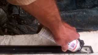 Using silicone adhesive sealant  built in calking gun [upl. by Apollo860]