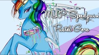 MLP Rainbow Dash Speedpaint  Pastel Gore [upl. by Johnsson712]