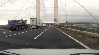 Crossing the Queen Elizabeth II Bridge at Thurrock in Essex [upl. by Lanevuj]