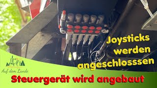 Hydraulik Steuergerät anbauen und Bowdenzüge der Joysticks anschließen 👉 MF 254s 👉 Halterung bauen [upl. by Nwadahs832]