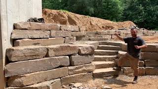 Outcropping Retaining Wall Design Grand Rapids MI [upl. by Yetta]