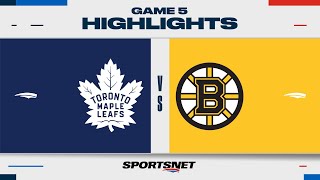 NHL Game 5 Highlights  Maple Leafs vs Bruins  April 30 2024 [upl. by Aicxela]