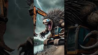 Incredible Earth Shaker The Excavator Beast Awakens animals excavator short shorts [upl. by Neltiak]