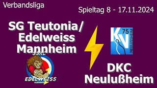 Kegeln 2425  Verbandsliga Frauen  Spieltag 8  SG Teutonia  Edelweiss Mhm vs DKC Neulußheim [upl. by Aerdnwahs]