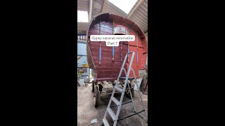 Renovating our vintage gypsycaravan vardo  part 7 Finally time for some painting [upl. by Nanam]