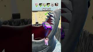 Help Me Get My Crush Attention In A Car Jump Challenge 😟🦈 shorts beamngdrive [upl. by Enelrahs]