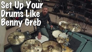 How To Set Up Your Drums Like Benny Greb Playalong at End [upl. by Carver434]