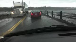 Rocks Crashing Onto Cars  Canso Causeway Cape Breton Nova Scotia Canada [upl. by Annawad]